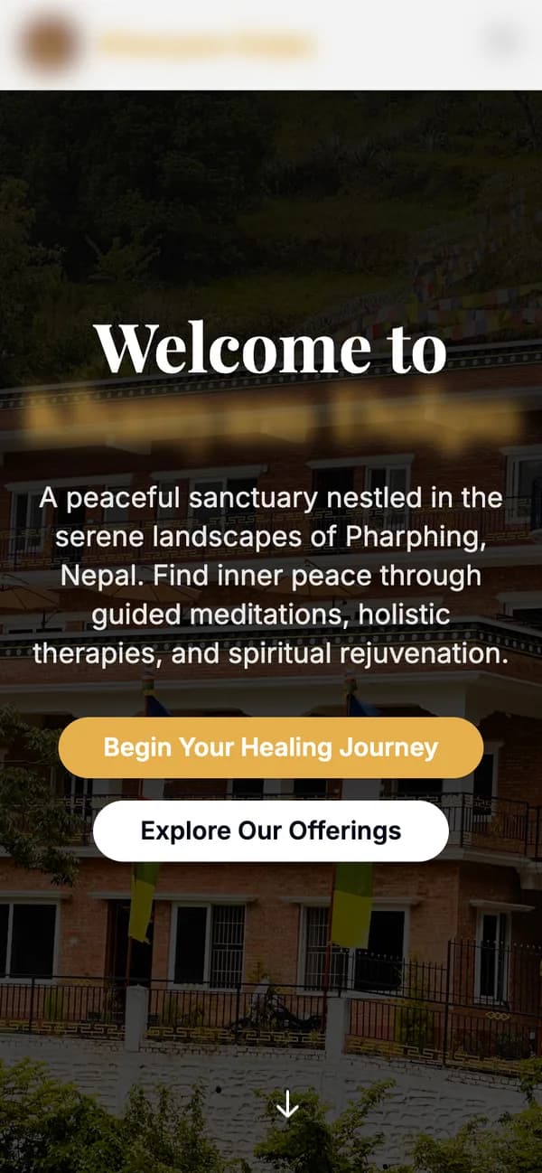 The same site on a phone
